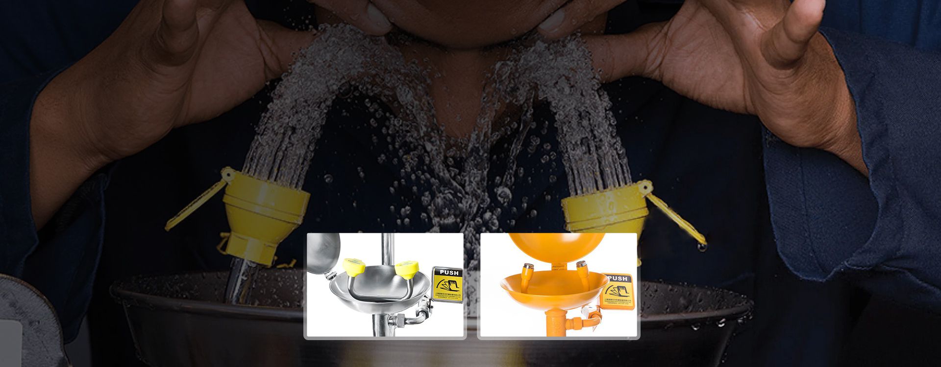 Emergency eyewash units