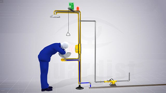 Auto-sensing Emergency Shower & Eyewash