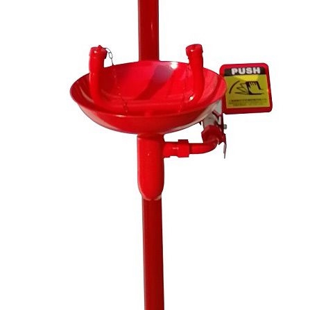 Teflon Coated Stainless Steel Drench Shower & Eyewash, DAAO6610-R