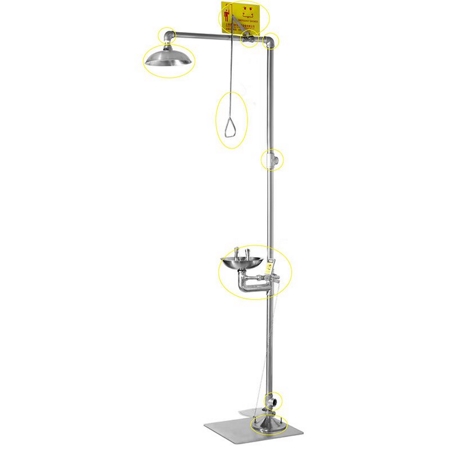 Combined Safety Shower Eyewash Station, DAAO6610-J