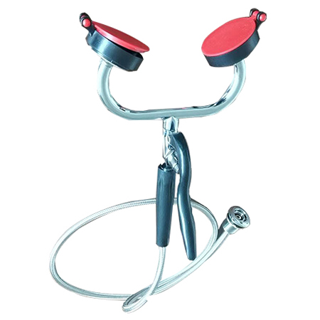 Deck Mounted Dual Head Eyewash / Drench Hose, DAAO6693-B