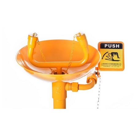 Pedestal Mounted Eyewash with Foot Pedal, DAAO6623-J