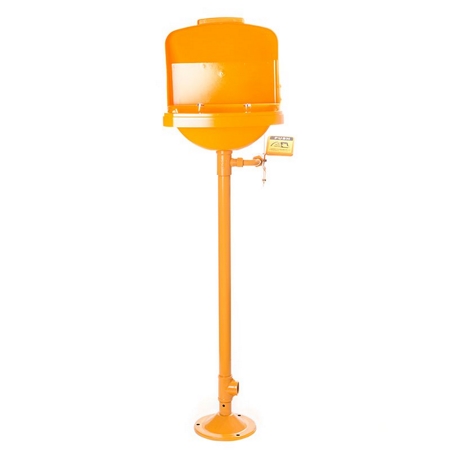 Pedestal Mounted Emergency Eyewash with Covered Bowl, DAAO6623-D