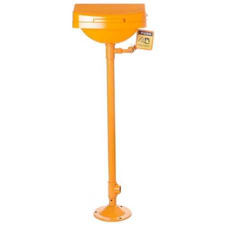 Pedestal Mounted Emergency Eyewash with Covered Bowl, DAAO6623-D